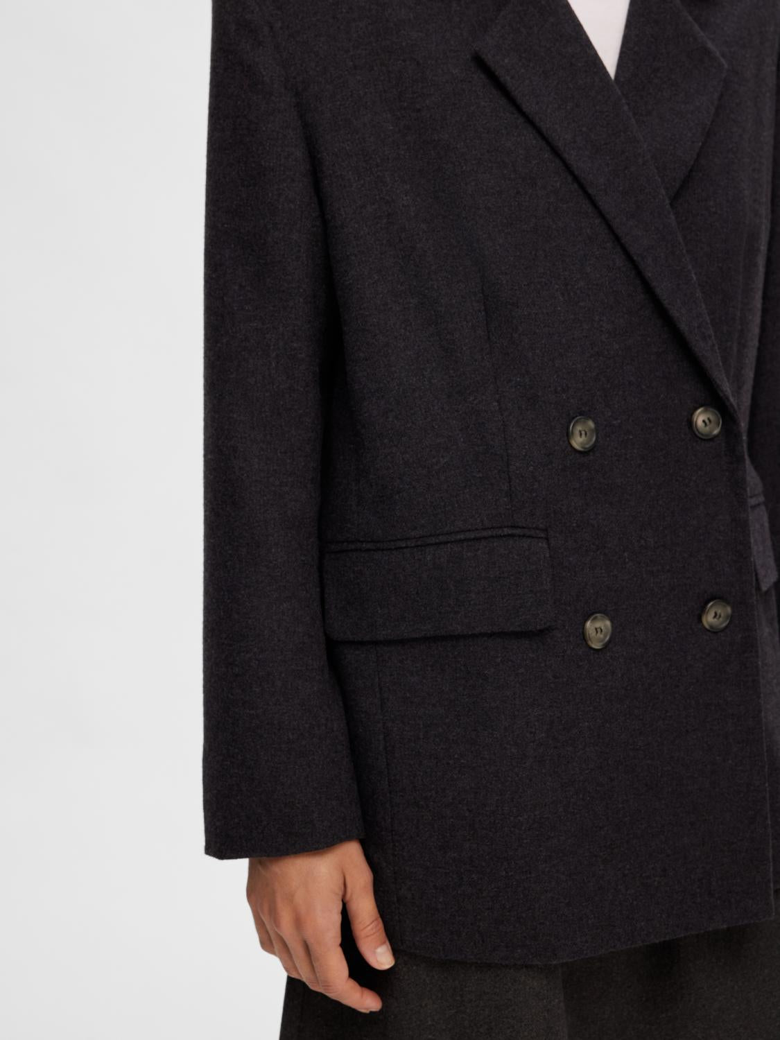 Mercy Ula Blazer - Grå/ Dark Grey Melange